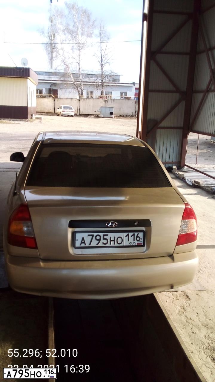 Фото автомобиля TAGAZ ACCENT, 2007 — госномер А795НО116. Цвет: БЕЖЕВЫЙ