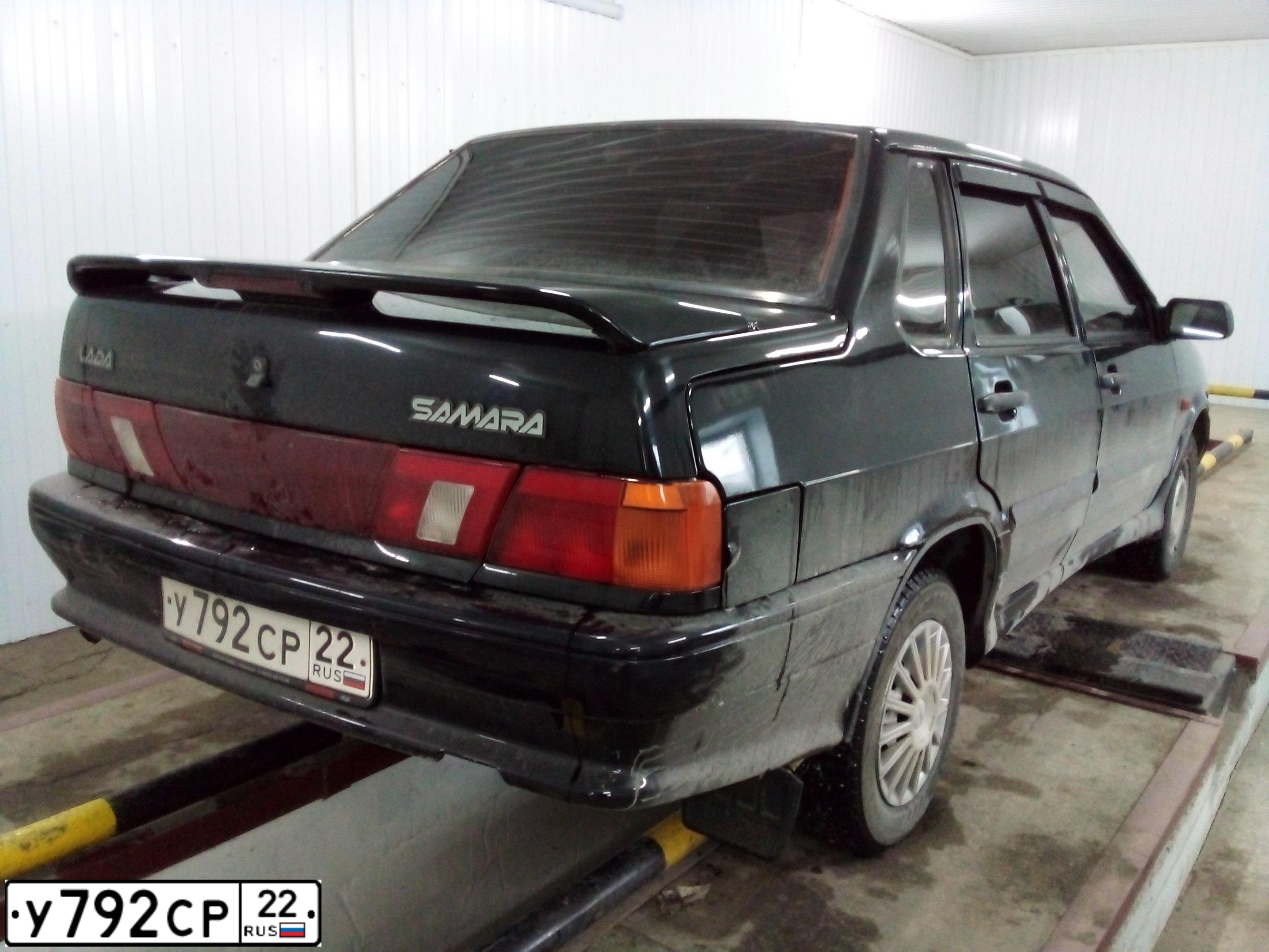 Фото автомобиля LADA 2115 SAMARA, 2010 — госномер У792СР22. Цвет: Сине-Черный