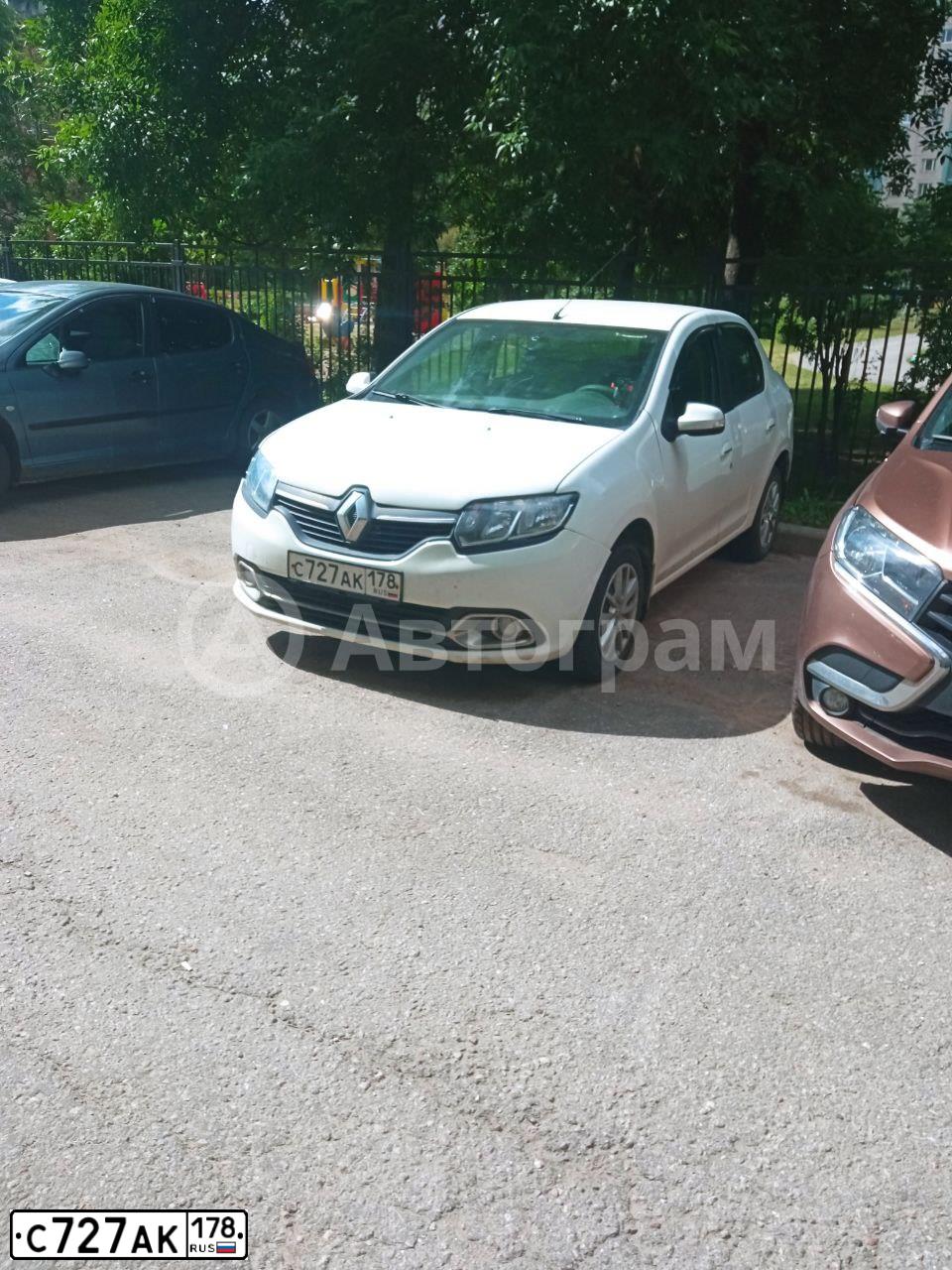 Фото автомобиля RENAULT LOGAN, 2014 — госномер К205ОР53. Цвет: БЕЛЫЙ