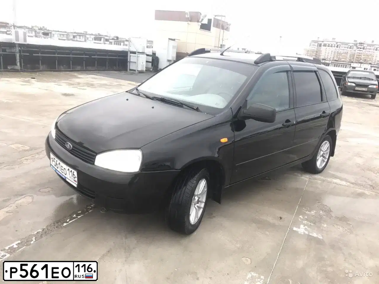 Фото автомобиля LADA 1117 KALINA, 2012 — госномер В839АА716. Цвет: Сине-Черный