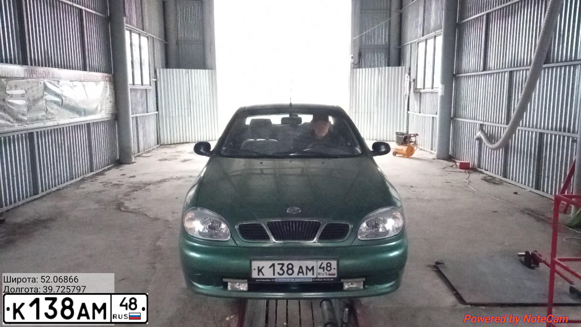 Фото автомобиля ZAZ SENS, 2008 — госномер К138АМ48. Цвет: ЗЕЛЕНЫЙ