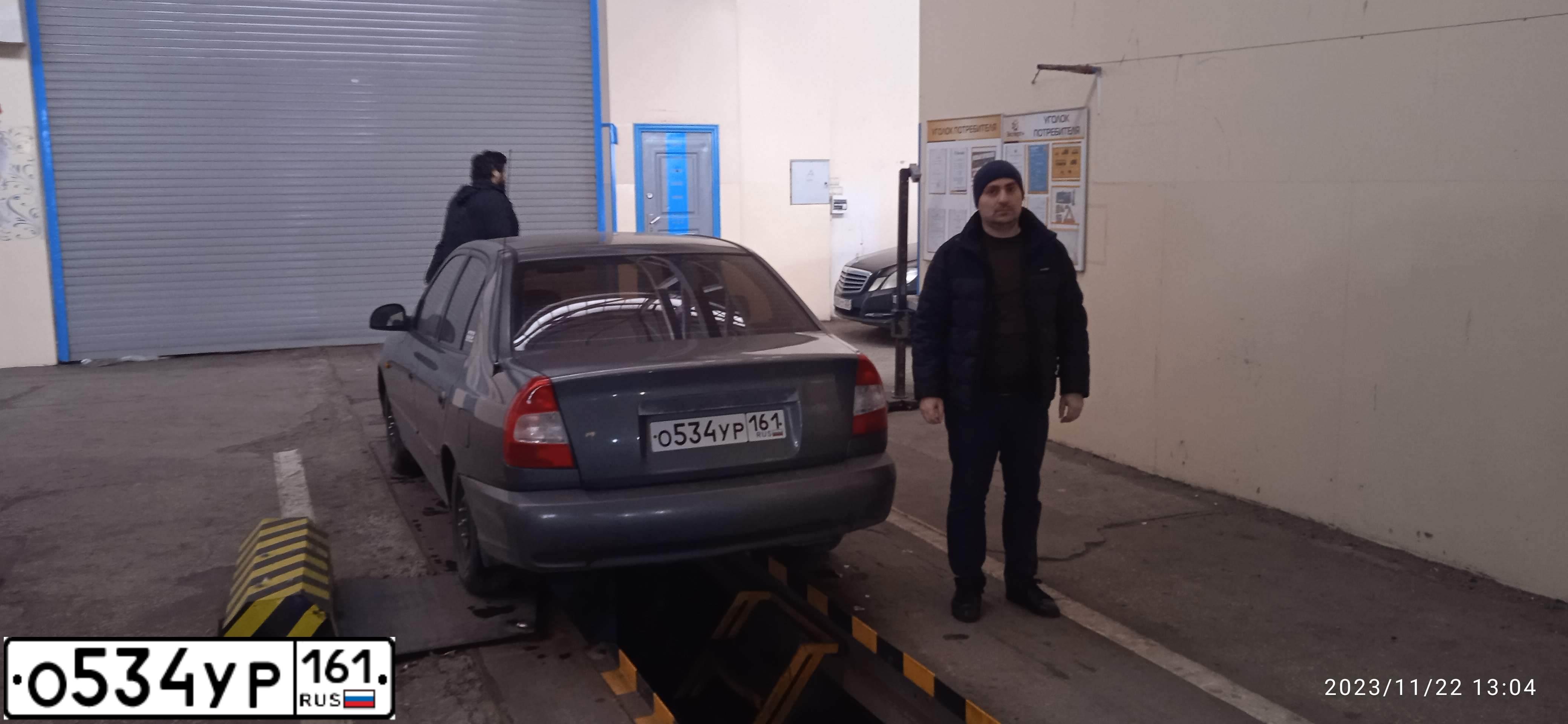 Фото автомобиля TAGAZ ACCENT, 2008 — госномер М103ТО193. Цвет: Серый