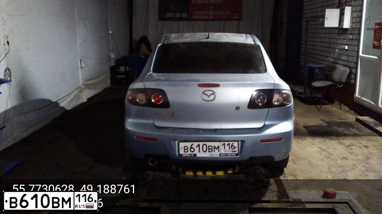 Фото автомобиля MAZDA 3, 2006 — госномер В610ВМ116. Цвет: СЕРЕБРИСТЫЙ