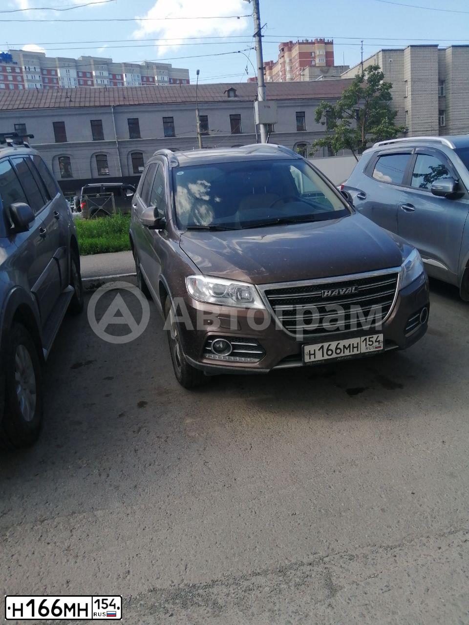 Фото автомобиля HAVAL L H6, 2019 — госномер Н166МН154. Цвет: Коричневый