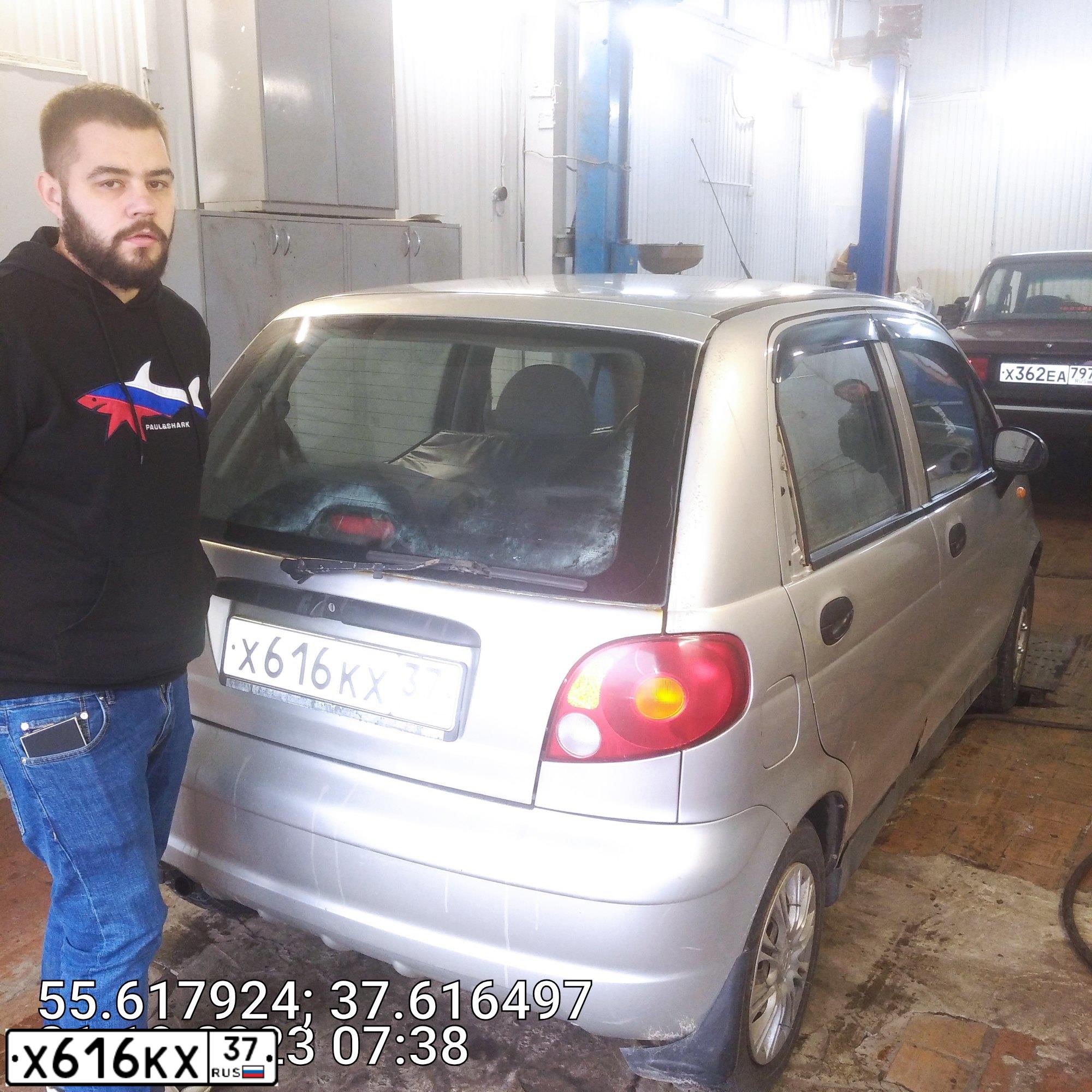 Фото автомобиля DAEWOO MATIZ, 2007 — госномер Х616КХ37. Цвет: БЕЛЫЙ (СЕРЕБРИСТЫЙ)