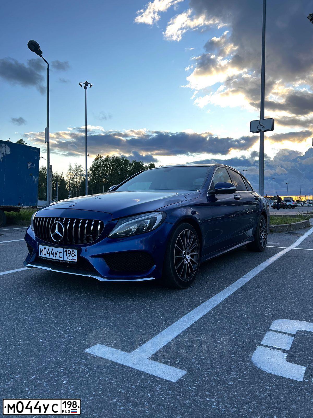 Фото автомобиля MERCEDES C-KLASSE, 2014 — госномер С589ВА550. Цвет: синий
