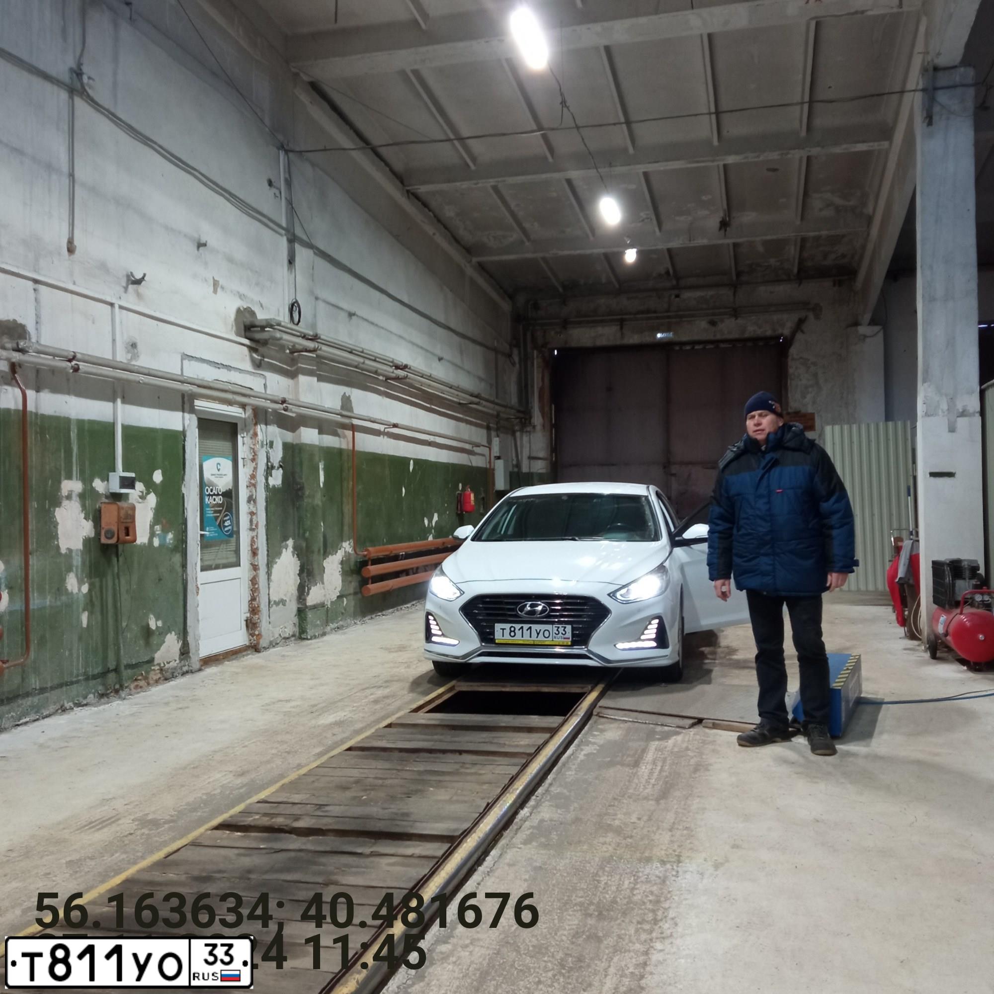 Фото автомобиля HYUNDAI SONATA, 2017 — госномер Т811УО33. Цвет: Белый