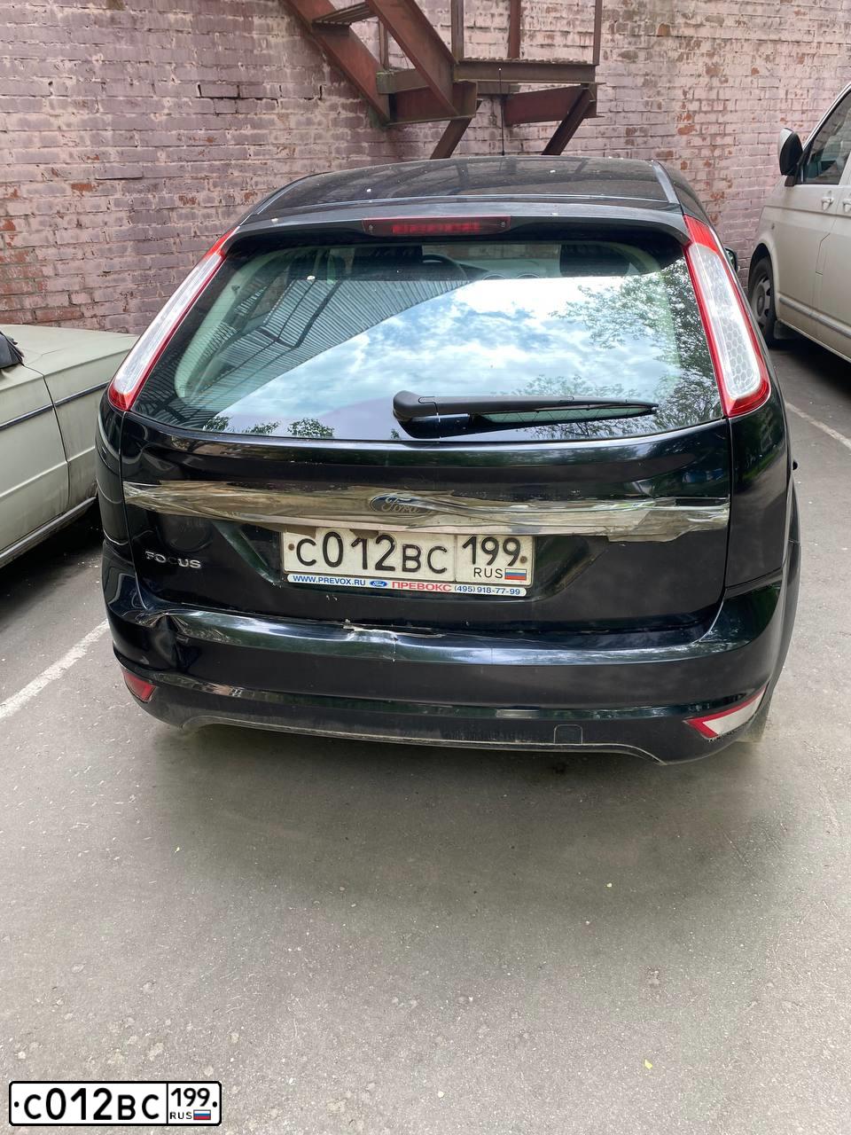 Фото автомобиля FORD FOCUS, 2008 — госномер С012ВС199. Цвет: ЧЕРНЫЙ