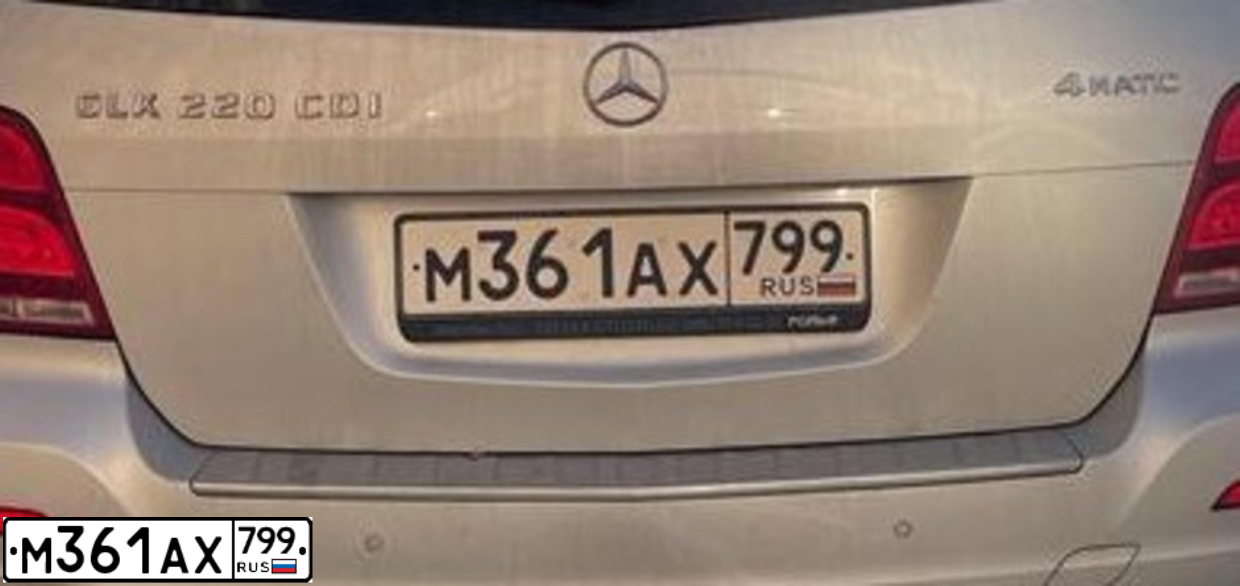 Фото автомобиля MERCEDES GLK-KLASSE, 2014 — госномер М361АХ799. Цвет: СЕРЕБРИСТЫЙ