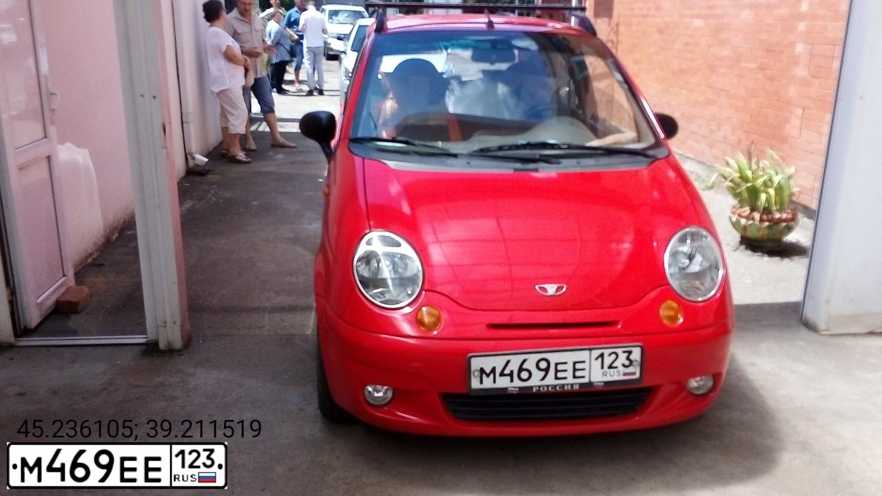 Фото автомобиля DAEWOO MATIZ, 2012 — госномер М469ЕЕ123. Цвет: ЯРКО-КРАСНЫЙ