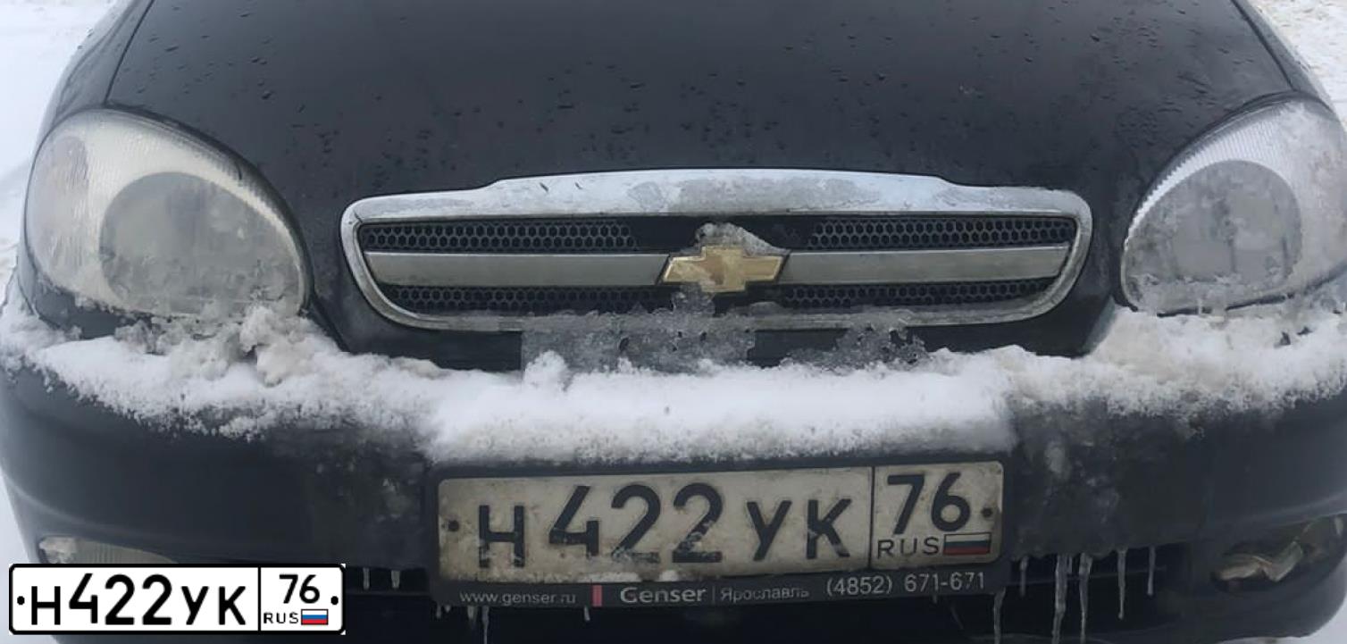 Фото автомобиля ZAZ LANOS, 2008 — госномер Н422УК76. Цвет: ЧЕРНЫЙ