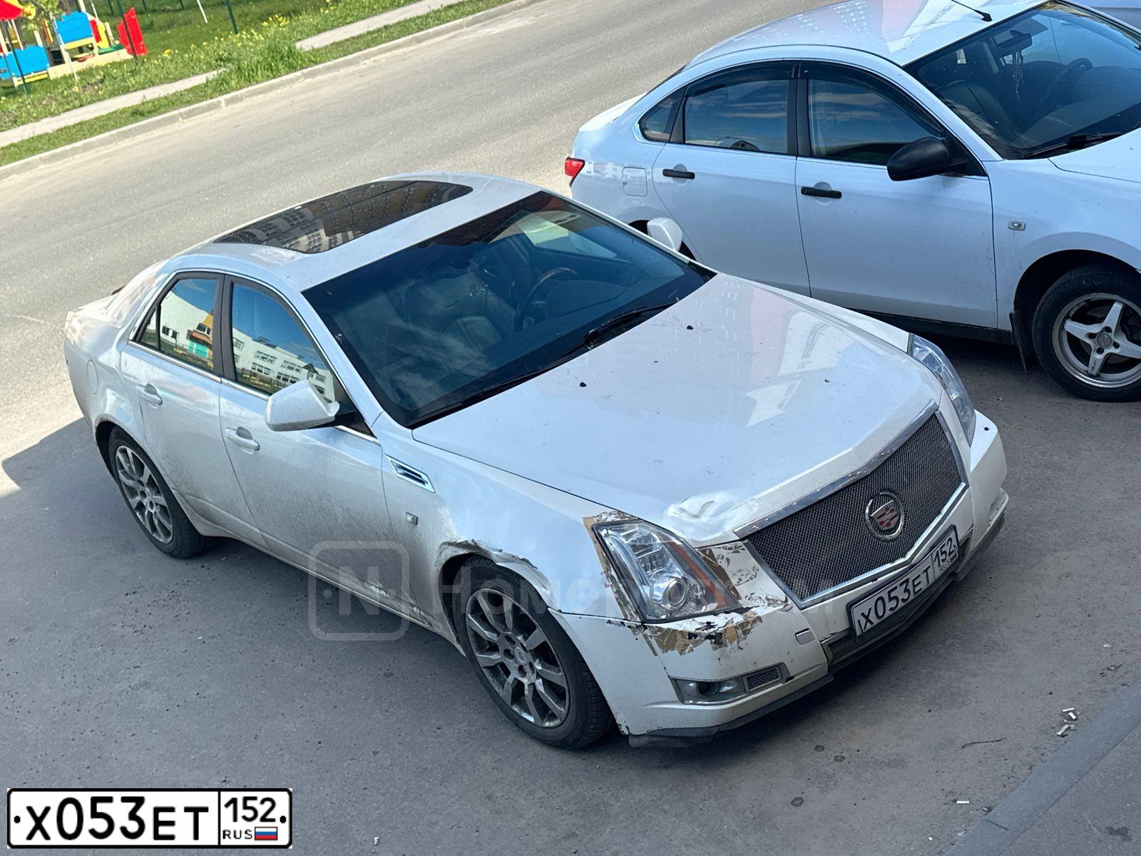 Фото автомобиля CADILLAC CTS, 2009 — госномер Х053ЕТ152. Цвет: Белый