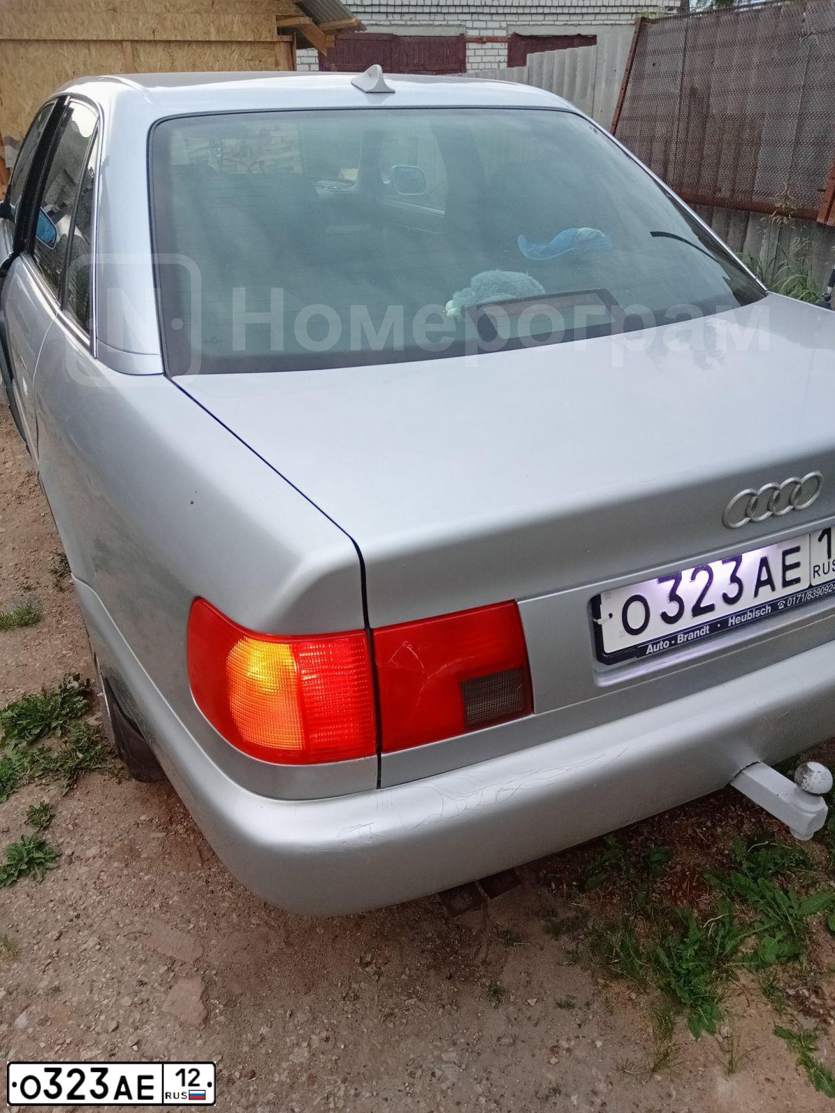 Фото автомобиля AUDI A6, 1996 — госномер О323АЕ12. Цвет: ПЕРЛАМУТРОВО-СЕРЕБР.