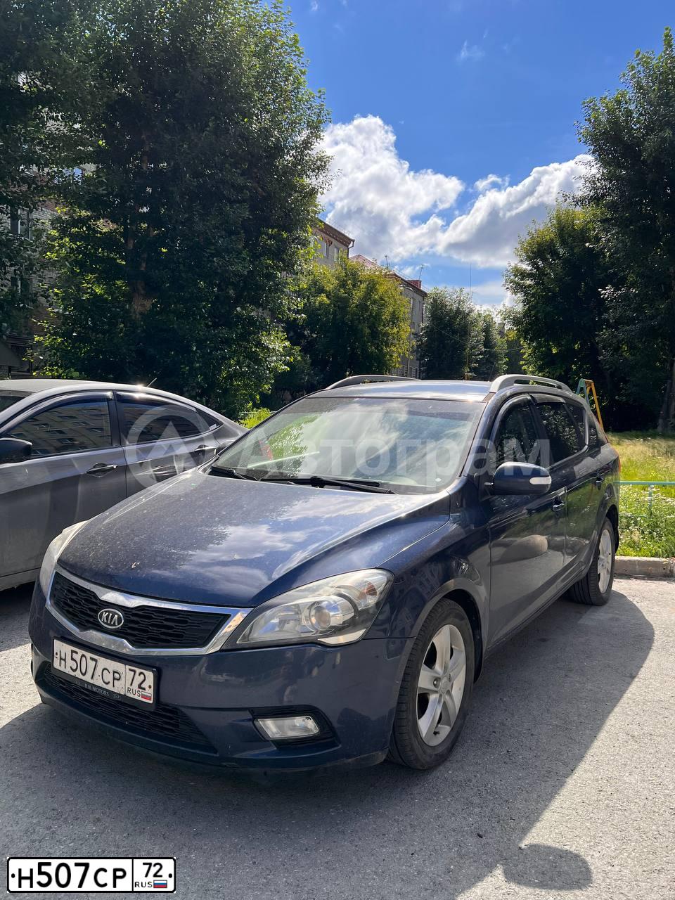 Фото автомобиля KIA CEE'D, 2011 — госномер Н507СР72. Цвет: синий