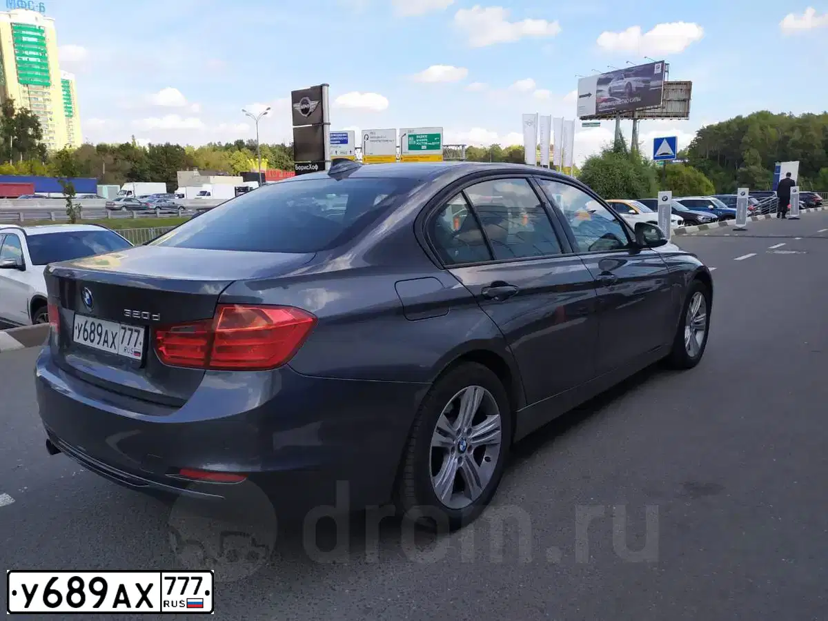 Фото автомобиля BMW SERIE 3, 2014 — госномер У689АХ777. Цвет: СЕРЫЙ МЕТАЛЛИК