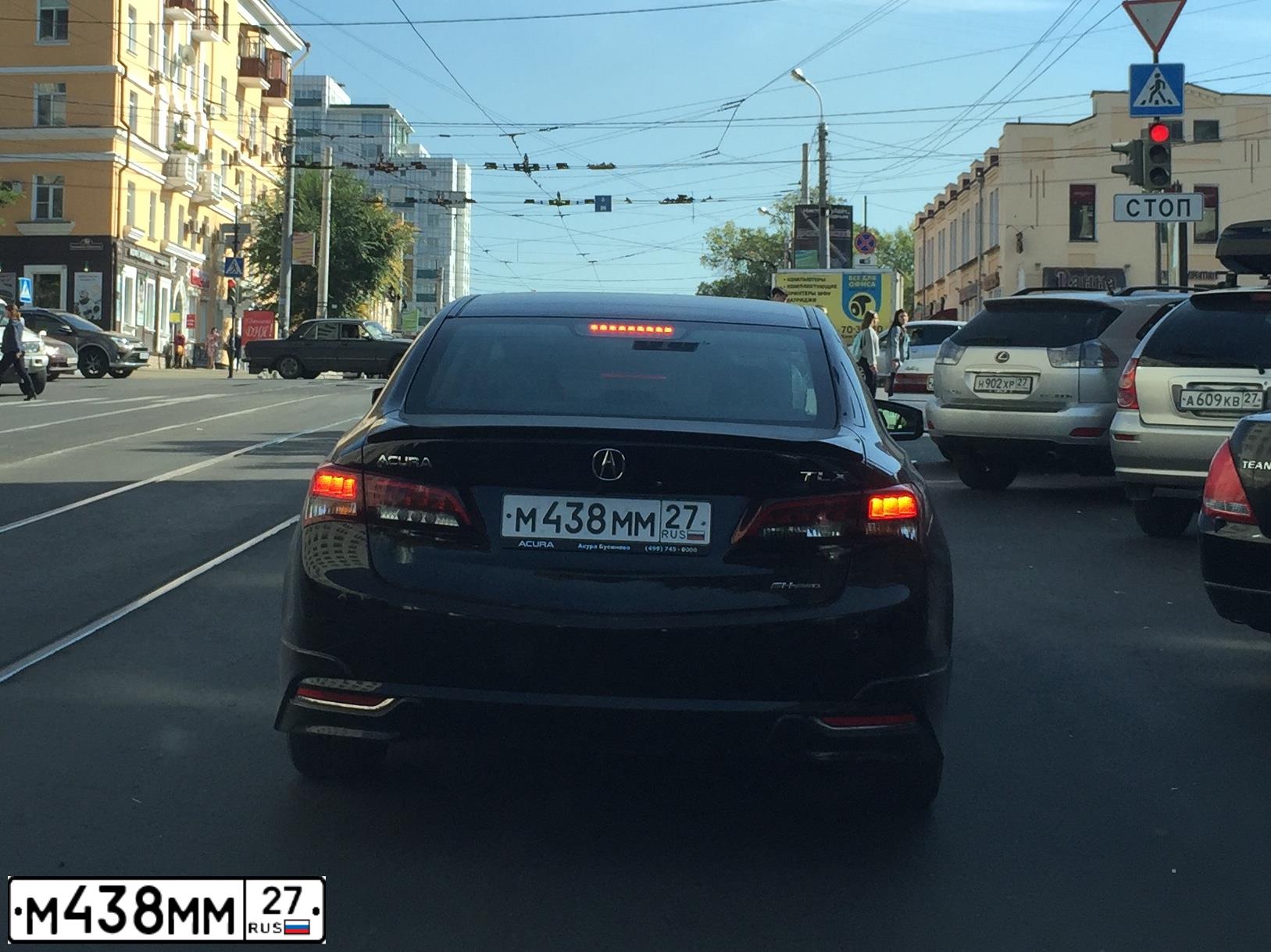 Фото автомобиля АКУРА TLX, 2014 — госномер Н637ВВ977. Цвет: ЧЕРНЫЙ