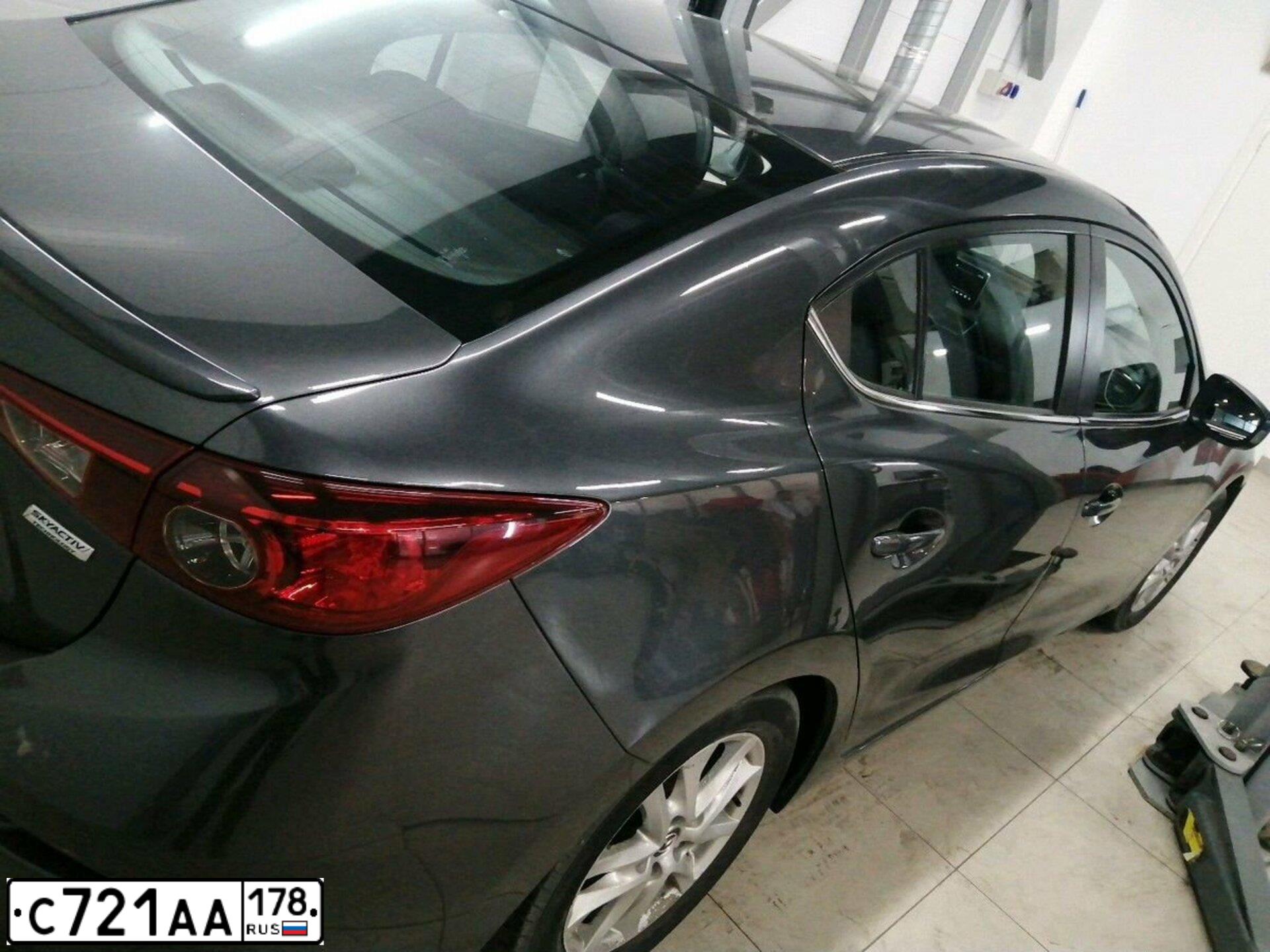 Фото автомобиля MAZDA 3, 2014 — госномер С721АА178. Цвет: ТЕМНО-СЕРЫЙ