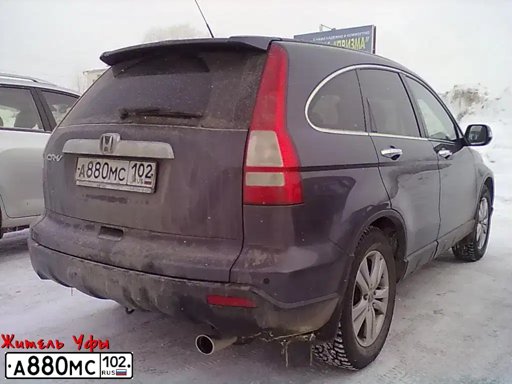 Фото автомобиля HONDA CR-V, 2007 — госномер Е436РА70. Цвет: ТЕМНО-СЕРЫЙ