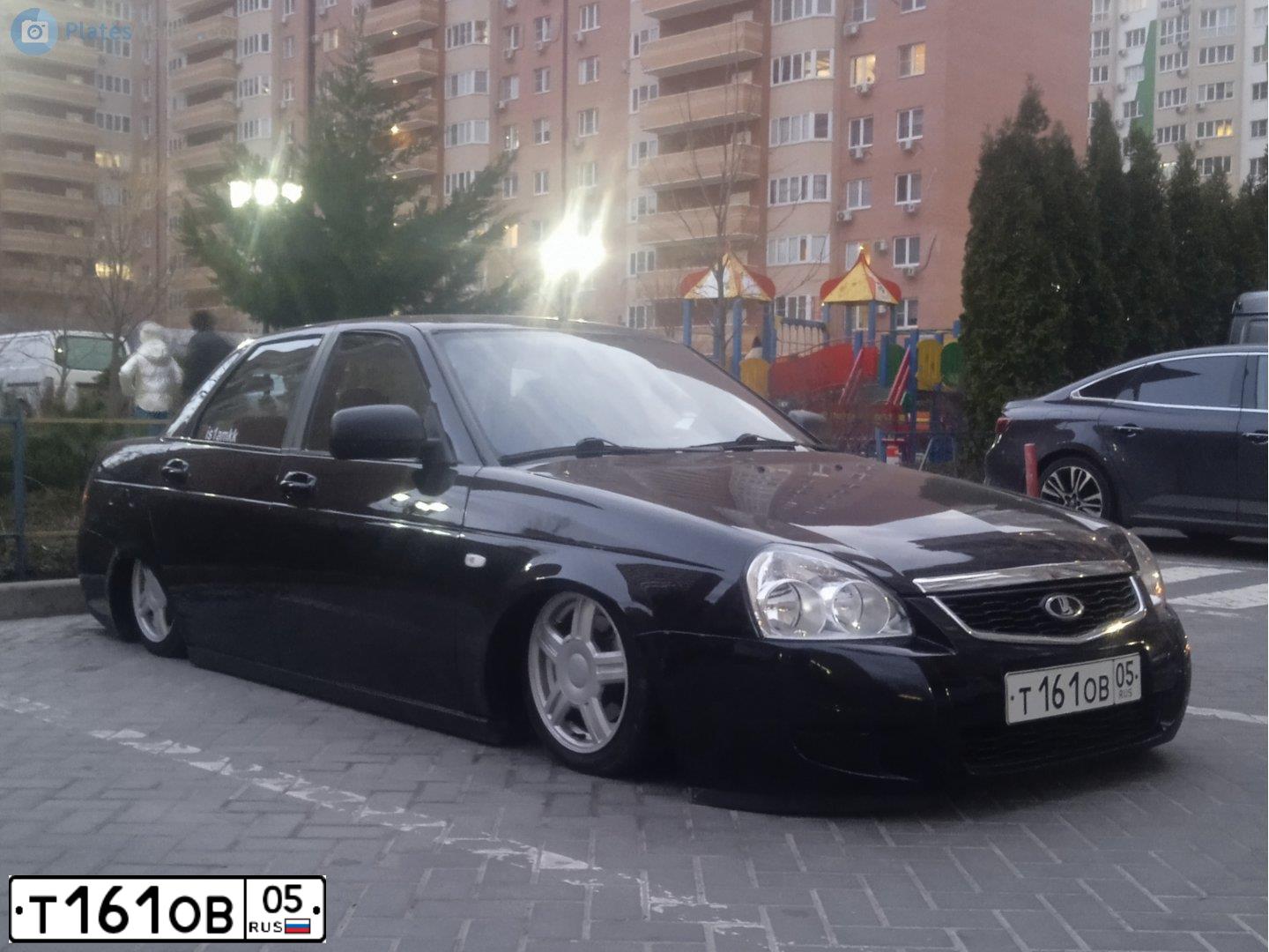 Фото автомобиля LADA 2170 PRIORA, 2018 — госномер Т161ОВ05. Цвет: ЧЕРНЫЙ