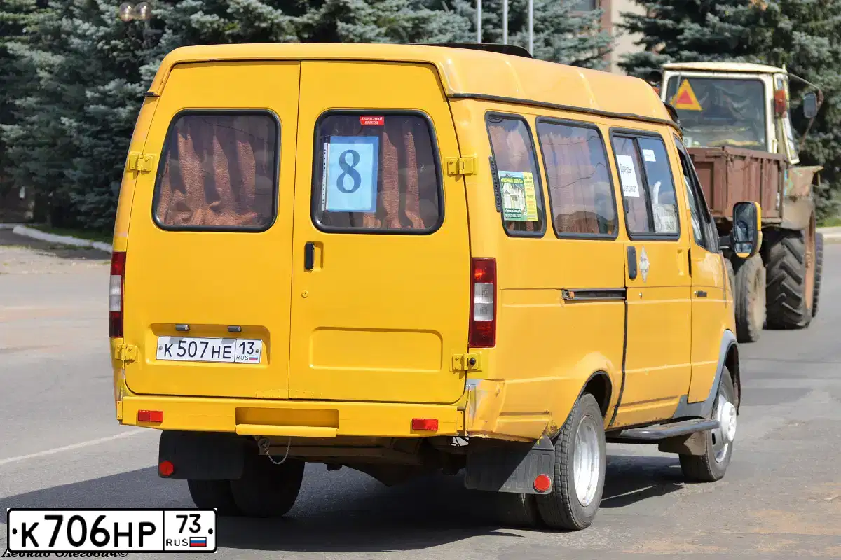 Фото автомобиля GAZ 3221 GAZEL, 2007 — госномер К507НЕ13. Цвет: ЖЁЛТЫЙ