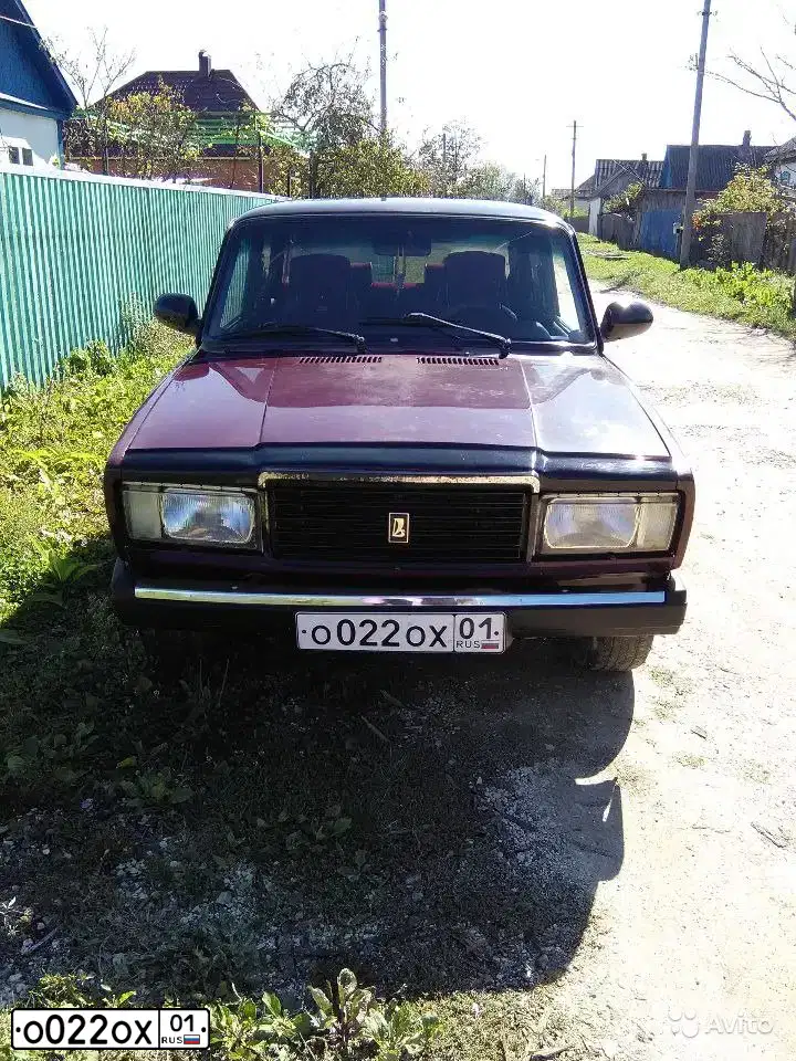 Фото автомобиля LADA 2107, 1999 — госномер О022ОХ01. Цвет: Т.БОРДОВЫЙ