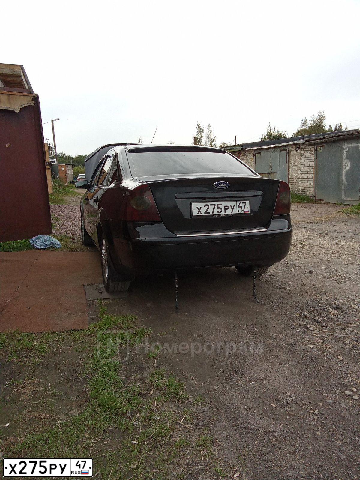 Фото автомобиля FORD D FOCUS, 2007 — госномер С671РУ47. Цвет: ЧЕРНЫЙ