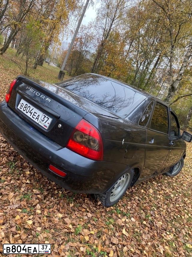 Фото автомобиля LADA 2170 PRIORA, 2008 — госномер В804ЕА37. Цвет: ЧЕРНЫЙ