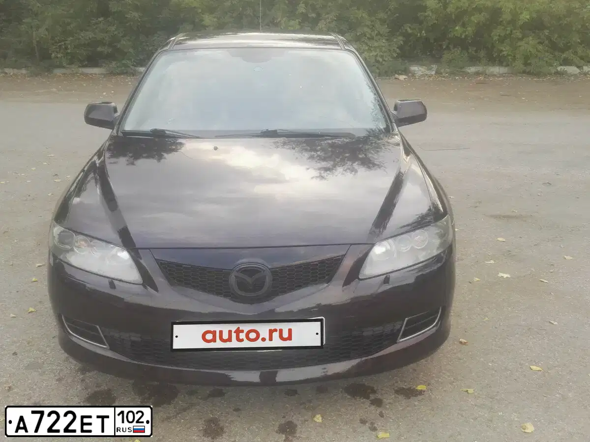 Фото автомобиля MAZDA 6, 2006 — госномер А722ЕТ102. Цвет: ТЕМНО-ВИШНЕВЫЙ