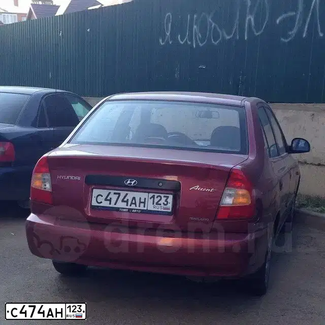 Фото автомобиля TAGAZ ACCENT, 2004 — госномер С474АН123. Цвет: Красный