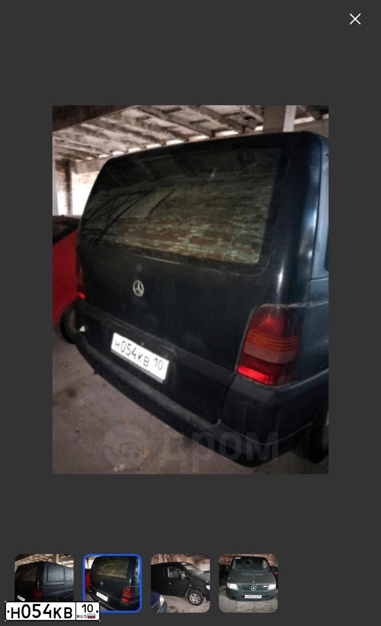 Фото автомобиля MERCEDES VITO, 2001 — госномер Н054КВ10. Цвет: ЧЕРНЫЙ