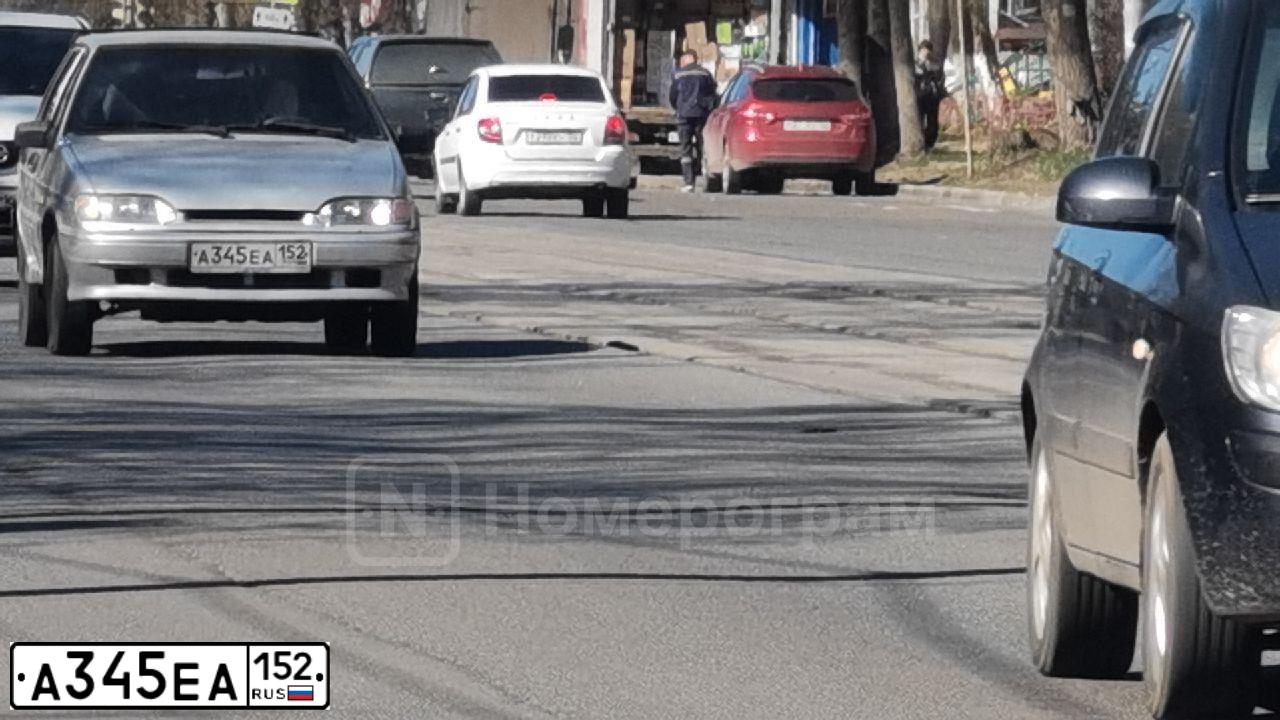 Фото автомобиля LADA 2114 SAMARA, 2007 — госномер А345ЕА152. Цвет: СВЕТЛО-СЕРЫЙ