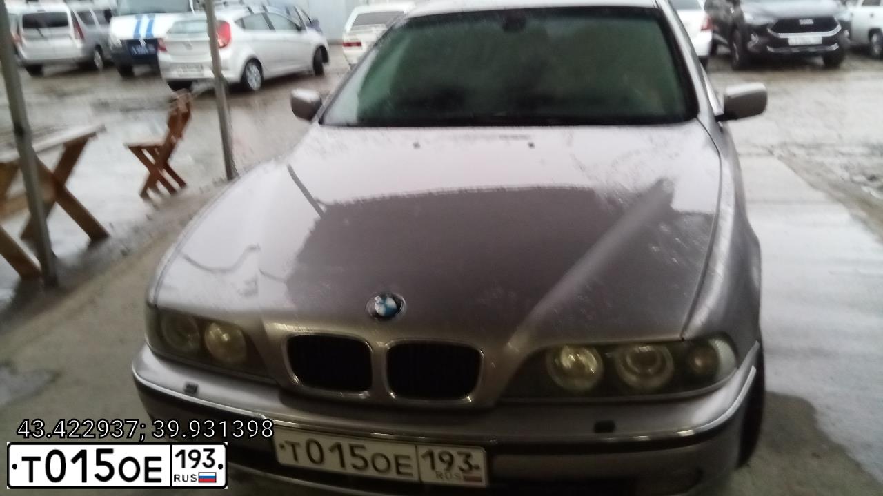 Фото автомобиля БМВ 523IA, 2000 — госномер В160ВР323. Цвет: СЕРЕБРИСТЫЙ