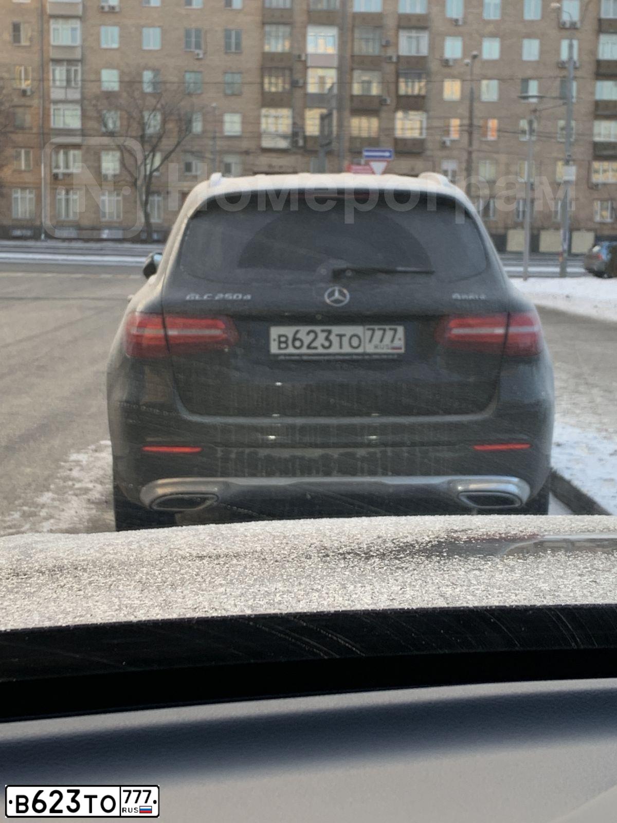 Фото автомобиля MERCEDES GLC-KLASSE, 2016 — госномер В623ТО777. Цвет: ЧЕРНЫЙ