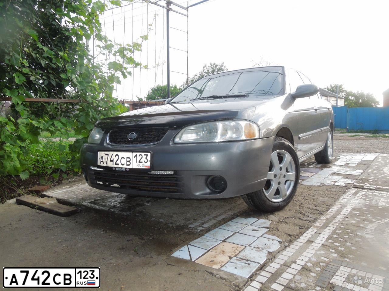 Фото автомобиля NISSAN SENTRA/LUCINO/, 2001 — госномер А742СВ123. Цвет: ТЕМНО-СЕРЫЙ