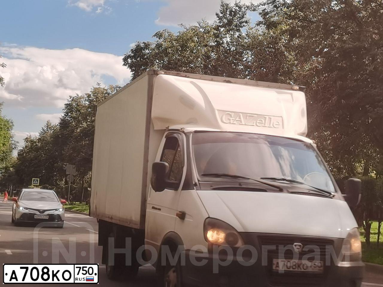 Фото автомобиля GAZ 3302 EL, 2010 — госномер А708КО750. Цвет: БЕЛЫЙ