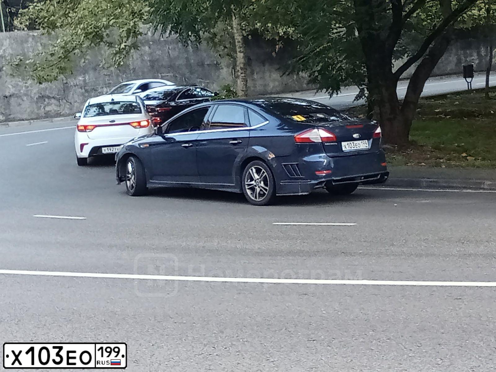 Фото автомобиля FORD MONDEO, 2008 — госномер Х103ЕО199. Цвет: Темно-синий