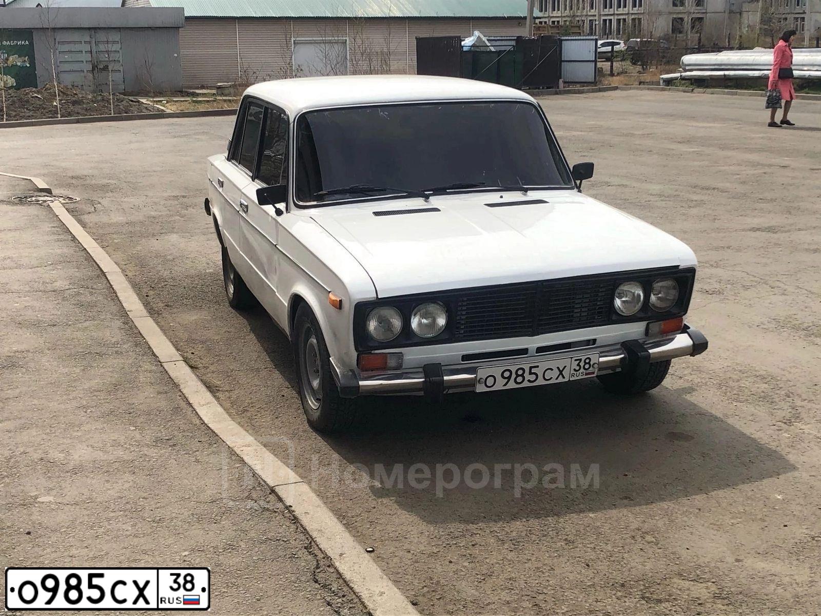 Фото автомобиля LADA 2106, 2002 — госномер О985СХ38. Цвет: Белый