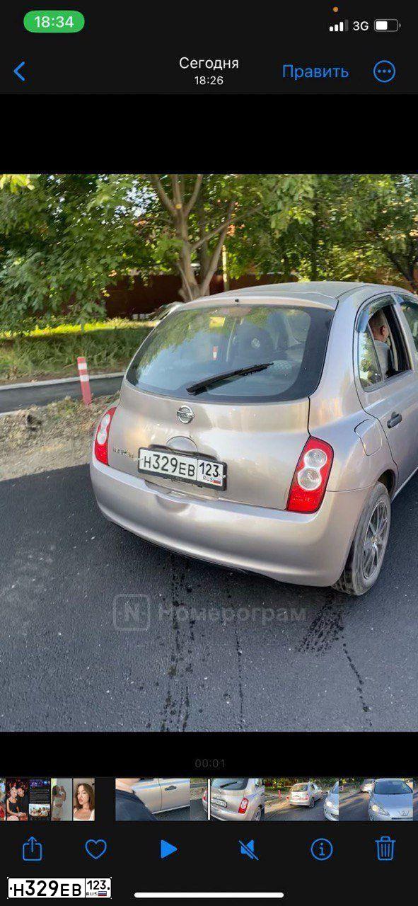 Фото автомобиля NISSАN МАRСН NISSАN МАRСН, 2009 — госномер Н329ЕВ123. Цвет: Серо-Бежевый