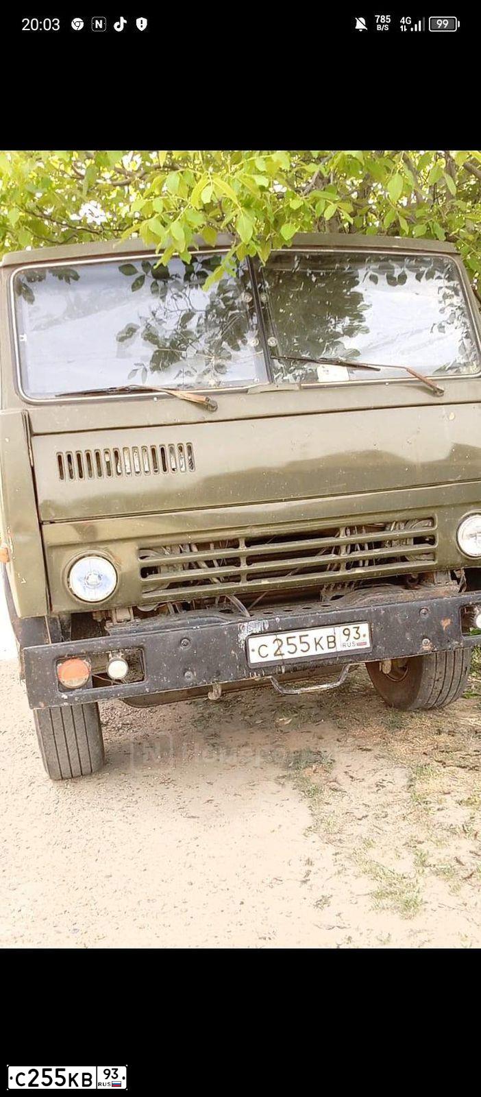 Фото автомобиля KAMAZ 55110 /6X4/, 1988 — госномер С255КВ93. Цвет: ХАКИ