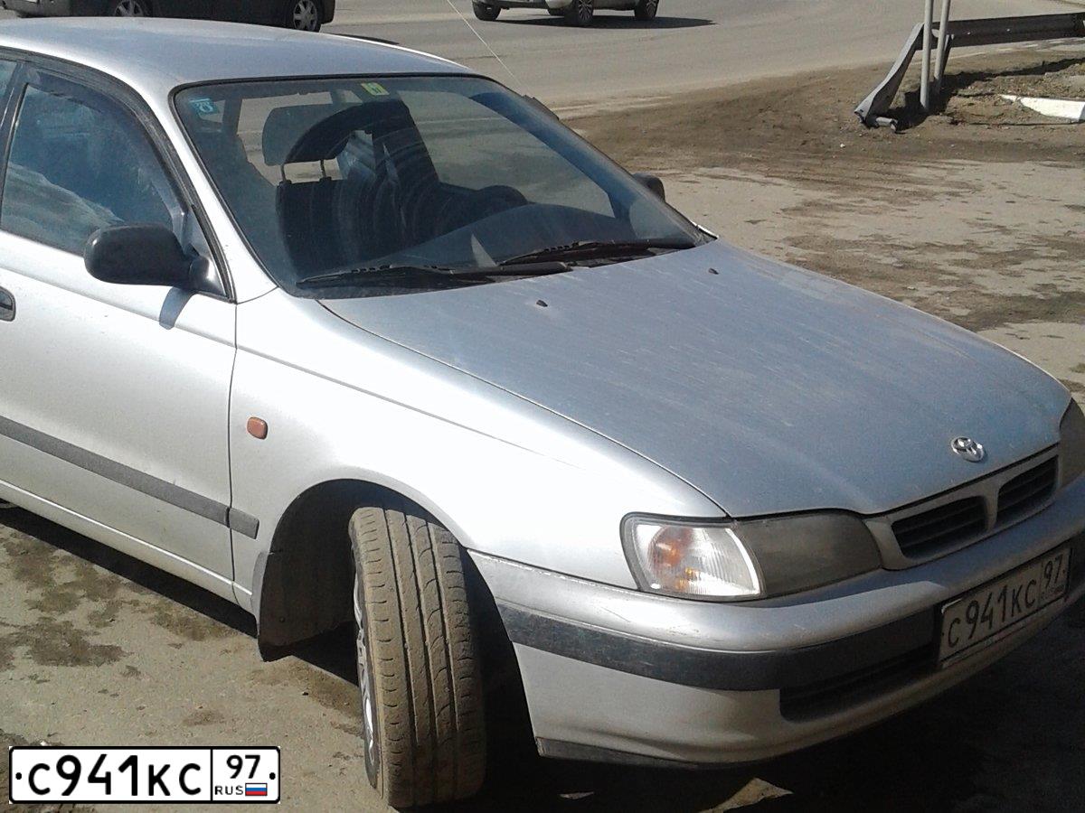 Фото автомобиля TOYOTA CARINA, 1996 — госномер С941КС97. Цвет: БЕЛЫЙ(СЕРЕБРИСТЫЙ