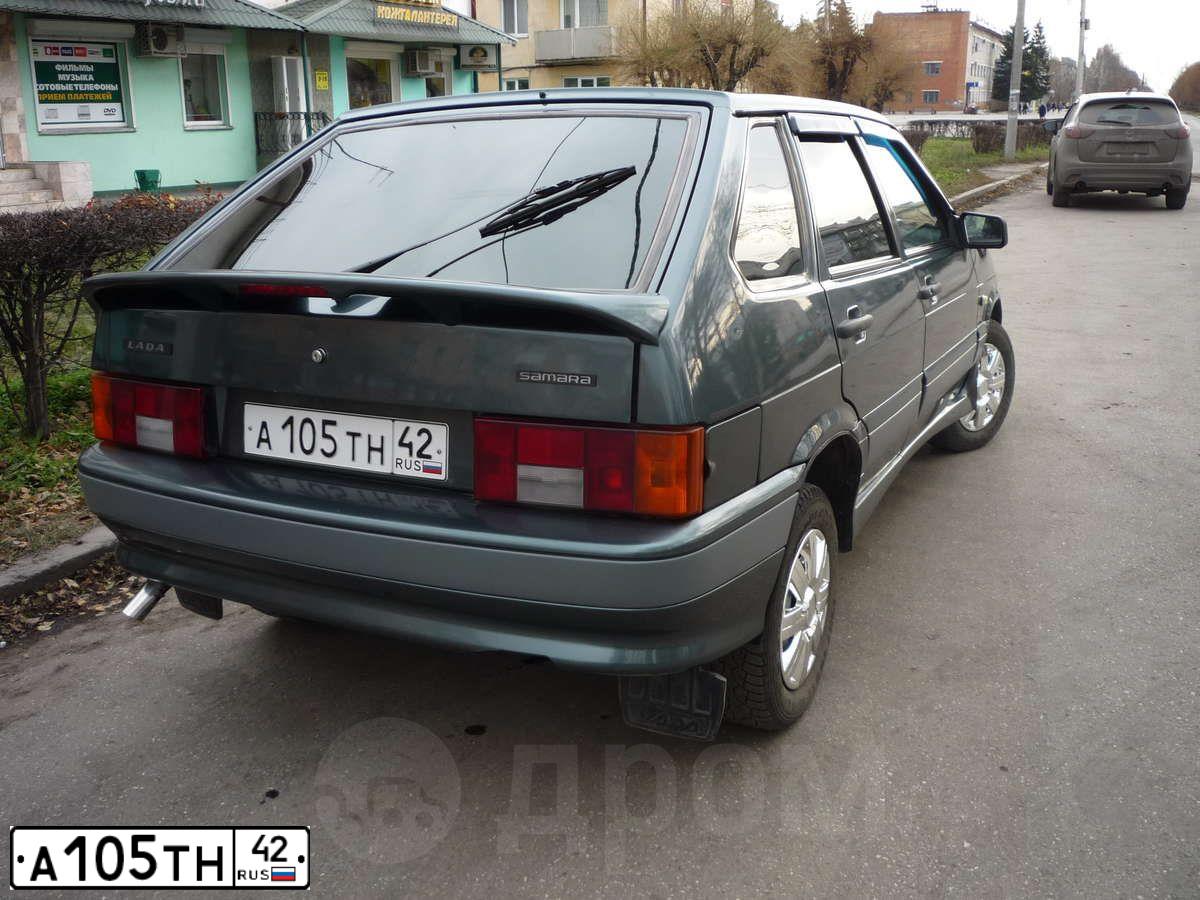Фото автомобиля LADA 2114 SAMARA, 2006 — госномер А105ТН42. Цвет: Серо-сине-зеленый