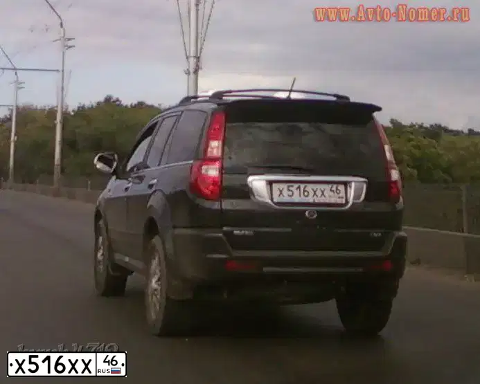 Фото автомобиля GREAT WALL HOVER, 2008 — госномер Х516ХХ46. Цвет: ЧЕРНЫЙ