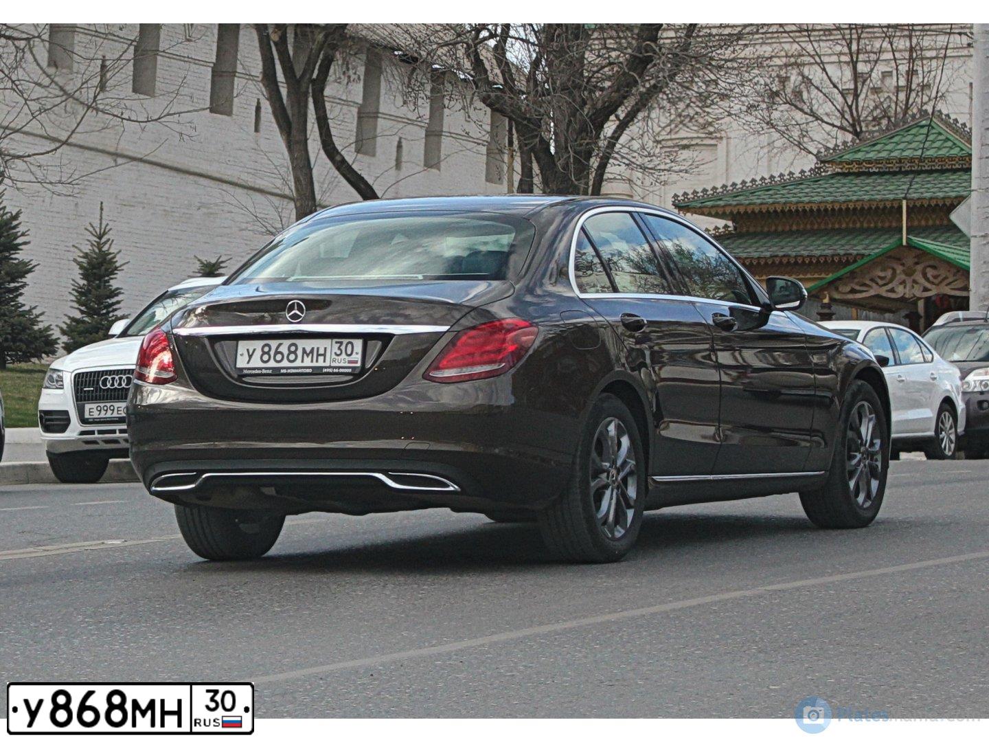 Фото автомобиля MERCEDES C-KLASSE, 2017 — госномер М469АВ977. Цвет: Коричневый