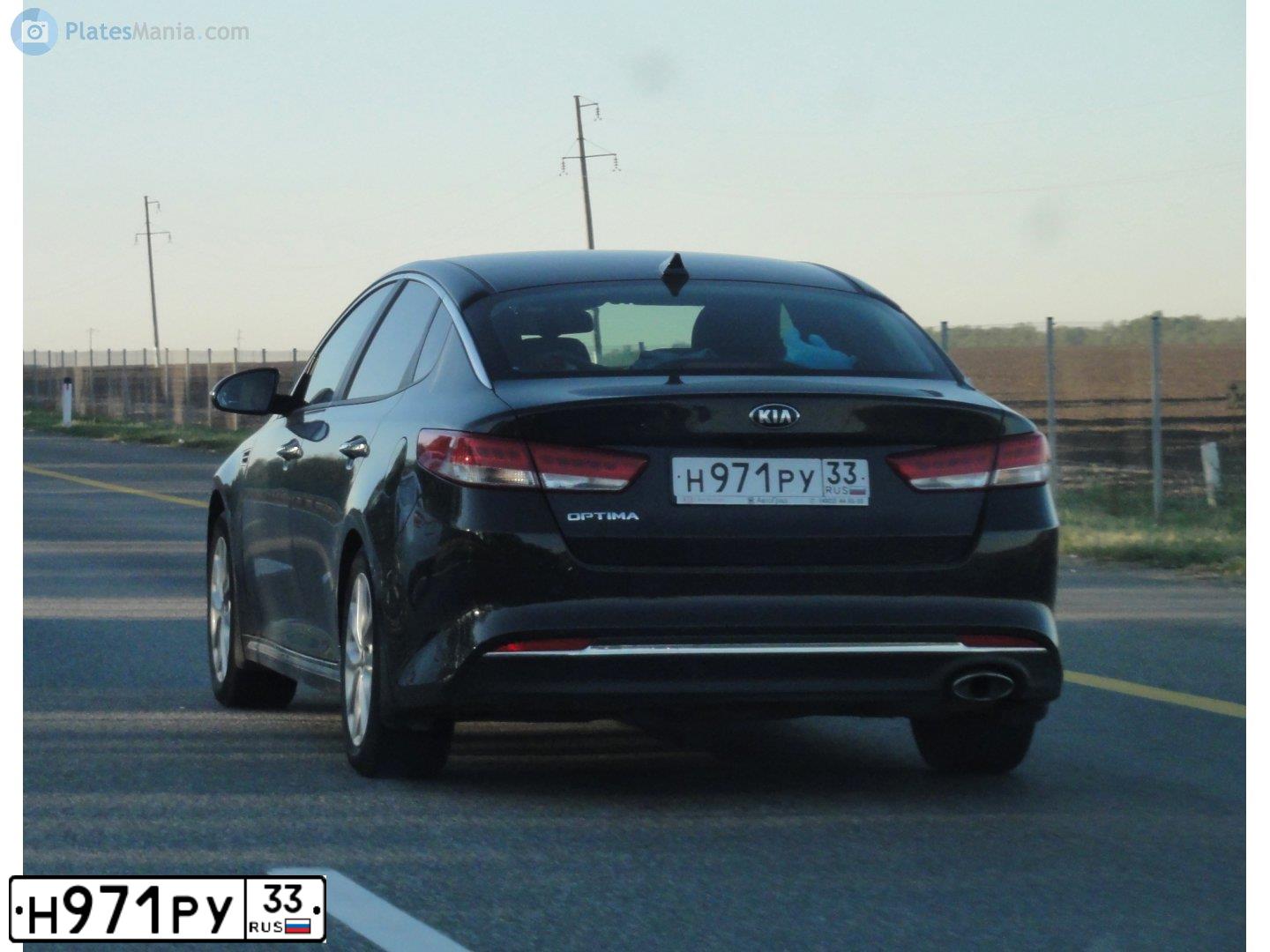 Фото автомобиля KIA MAGENTIS / OPTIMA, 2017 — госномер А012УН252. Цвет: ЧЕРНЫЙ