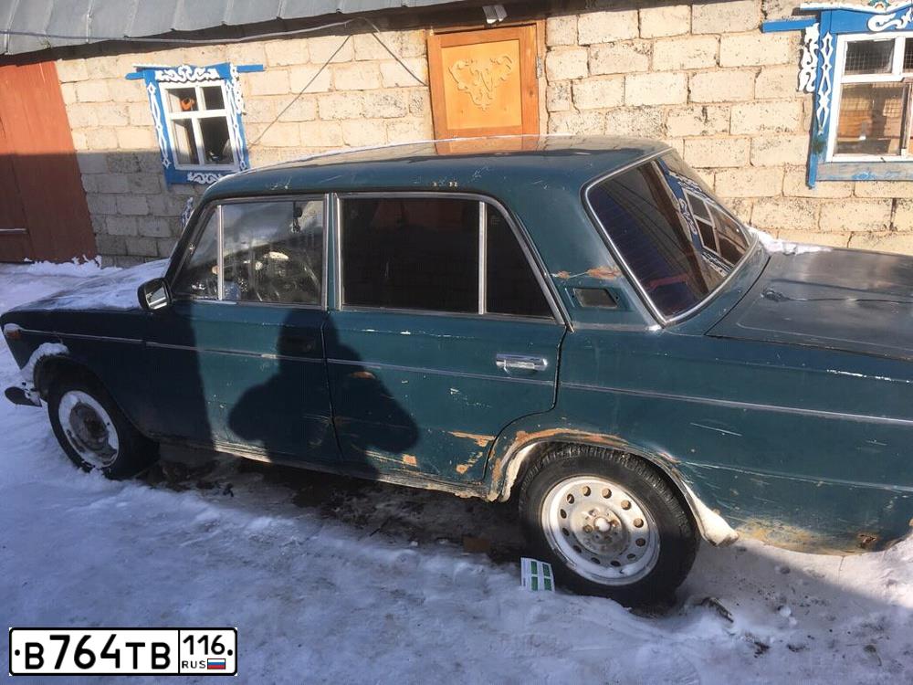 Фото автомобиля LADA 2106, 2001 — госномер В764ТВ116. Цвет: СИНЕ-ЗЕЛЕНЫЙ