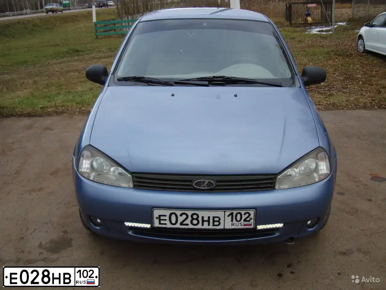 Фото автомобиля LADA 1119 KALINA, 2008 — госномер Т418РТ18. Цвет: Серо-Синий