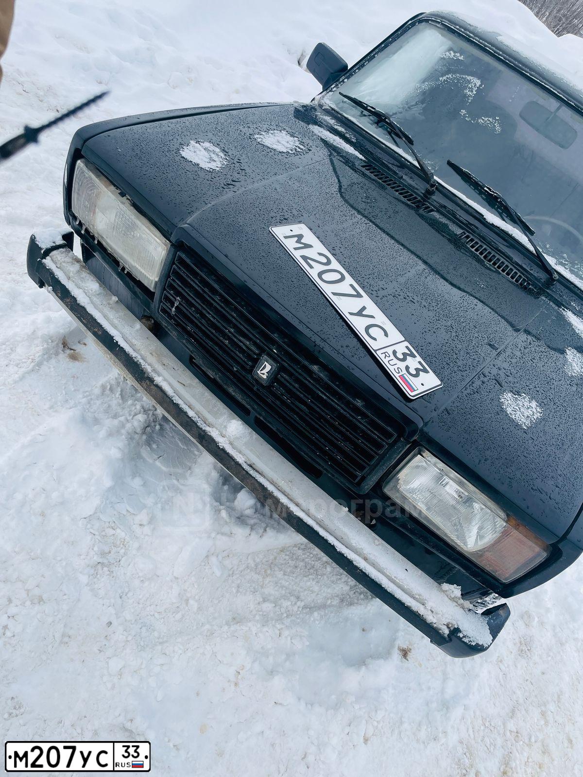 Фото автомобиля LADA 2107, 2010 — госномер М207УС33. Цвет: ЧЕРНЫЙ