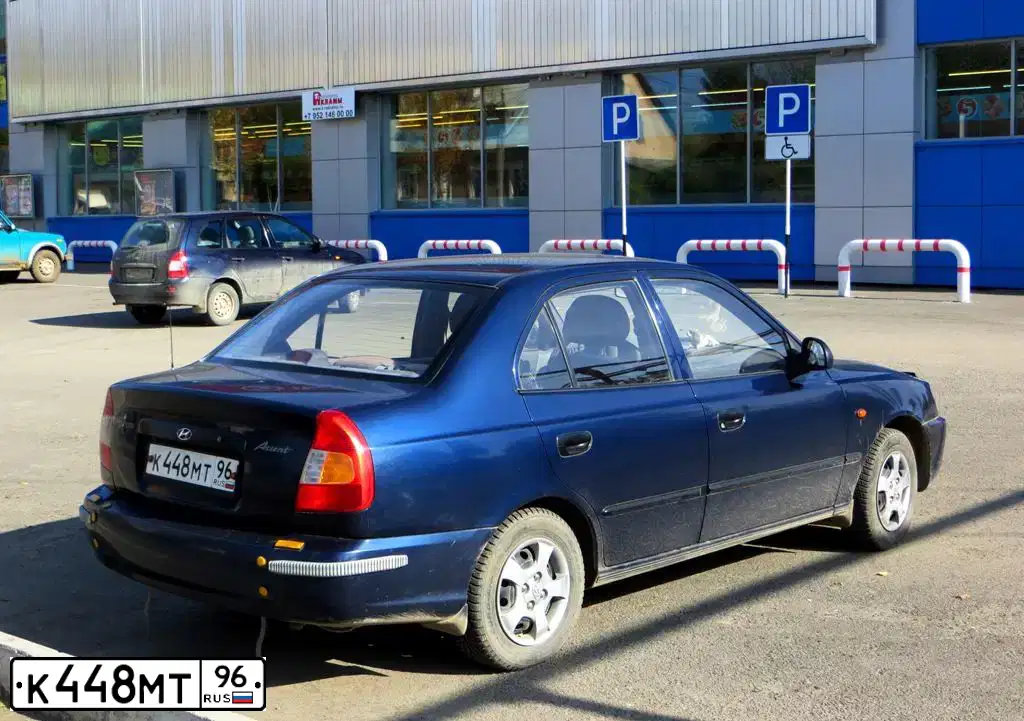 Фото автомобиля TAGAZ ACCENT, 2008 — госномер К448МТ96. Цвет: СИНИЙ