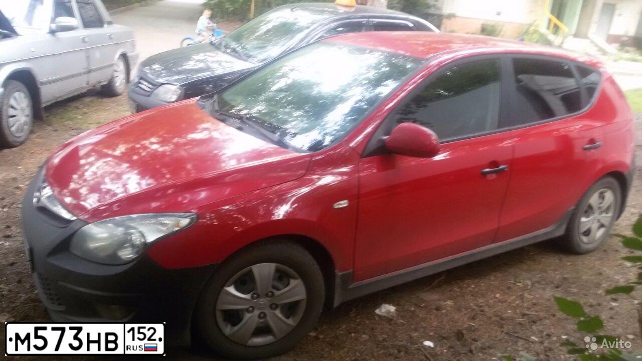 Фото автомобиля HYUNDAI I30, 2010 — госномер С577ТУ152. Цвет: Красный