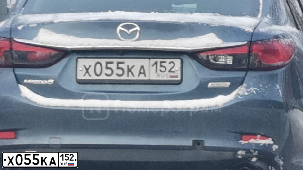 Фото автомобиля MAZDA 6, 2012 — госномер Х055КА152. Цвет: СЕРО-ГОЛУБОЙ